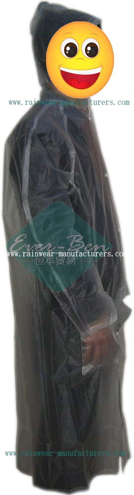 Transparent PVC plastic macs adults